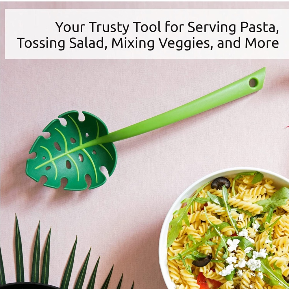 Brand-New, 2-for-1, Fenestrated Monstera Leaf Serving Spoons!